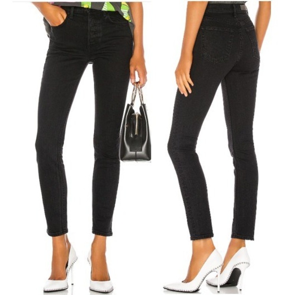 GRLFRND Karolina Button Fly Jeans In Nine Lives Wash Charcoal Womens 29‎ - Picture 14 of 14